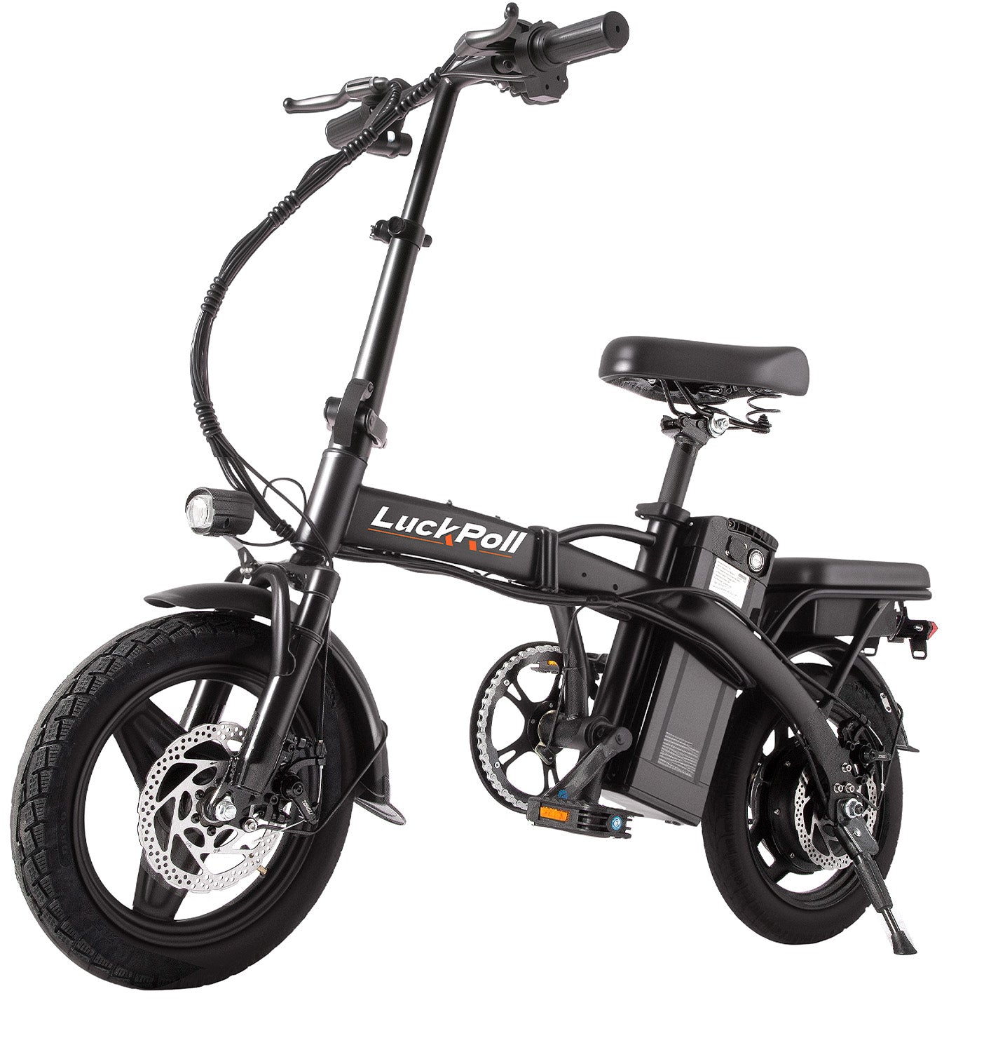 14-Inch Portable Commuter E-Bike Classic Peak Foldable Removable Battery Bicycle