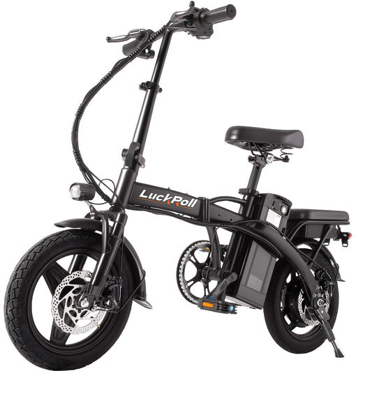 14-Inch Portable Commuter E-Bike Classic Peak Foldable Removable Battery Bicycle