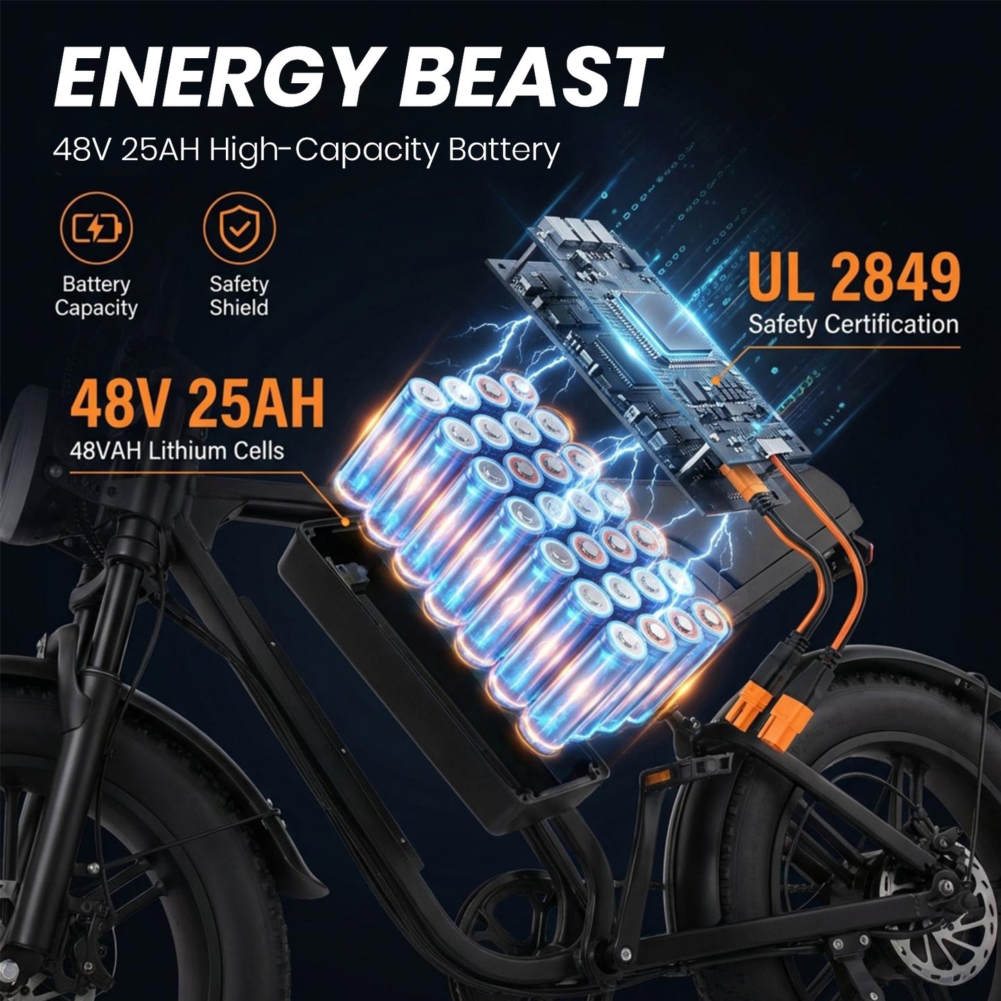 20-Inch Fat Tire Electric Dirt Bike 2000/1500W Moped with NFC & Password Unlock