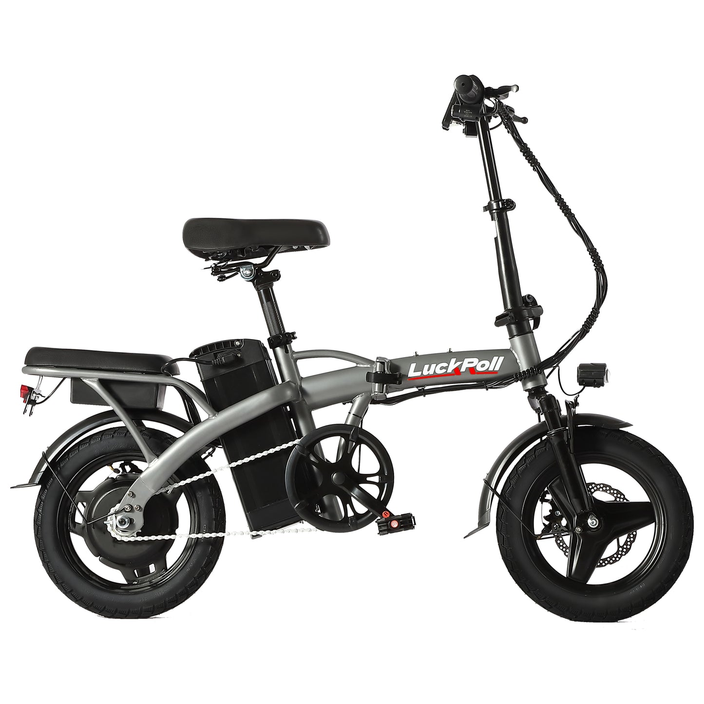 14-Inch Portable Commuter E-Bike Classic Peak Foldable Removable Battery Bicycle