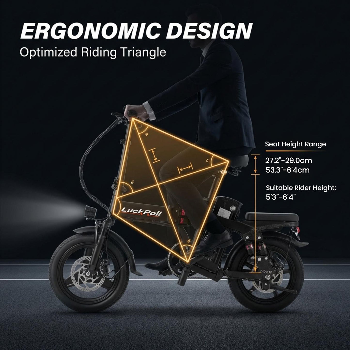 14-Inch Commuter Electric Bicycle for Adults 1000W Motor 60–80 Miles Range