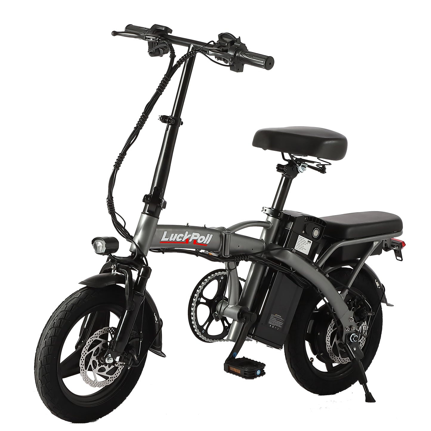 14-Inch Portable Commuter E-Bike Classic Peak Foldable Removable Battery Bicycle
