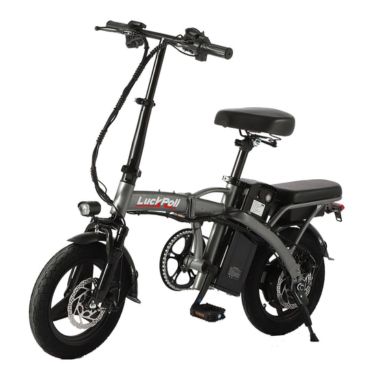 14-Inch Portable Commuter E-Bike Classic Peak Foldable Removable Battery Bicycle